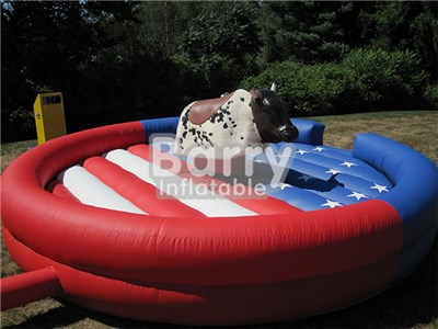 China Competitive Price Amazing Red Inflatable Mechanical Bull For Sale  BY-IS-008